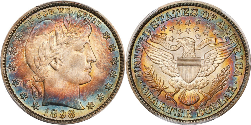 The Duckor Gem Mint State 1898-O Barber Quarter
1898-O Barber Quarter. MS-66+ (...