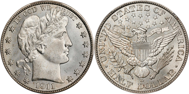 One of the Finest PCGS-Certified 1911-D Half Dollars
1911-D Barber Half Dollar....