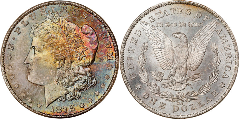 Exceptionally Vivid 1878-CC Morgan Dollar
1878-CC Morgan Silver Dollar. MS-66+ ...