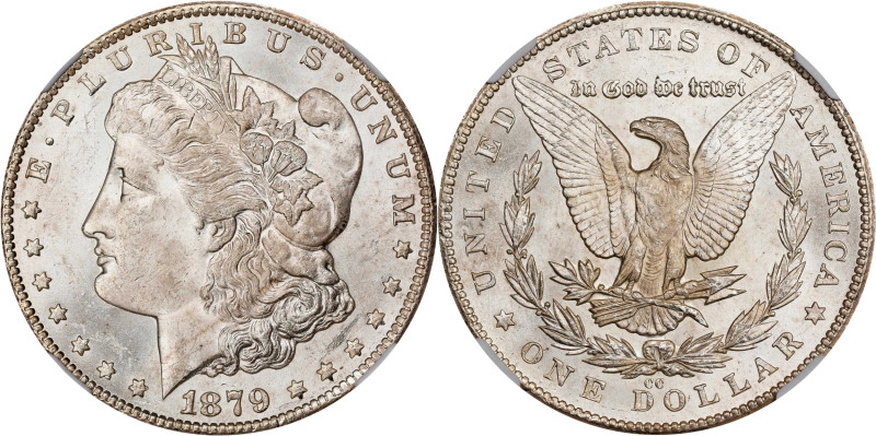 Desirable Mint State 1879-CC Morgan Dollar
1879-CC Morgan Silver Dollar. Clear ...