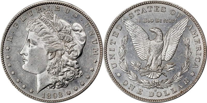 Choice AU Key Date 1892-S Morgan Dollar
1892-S Morgan Silver Dollar. AU-58 (PCG...