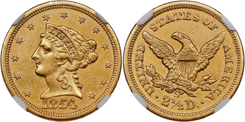 Legendary 1854-S Quarter Eagle
Among the Finest Known
1854-S Liberty Head Quar...