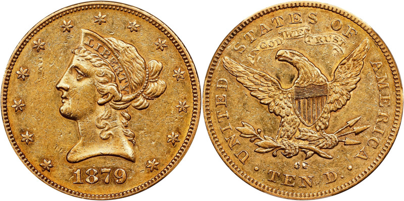 Impressive 1879-CC Liberty Head $10
1879-CC Liberty Head Eagle. AU-50 (PCGS).
...