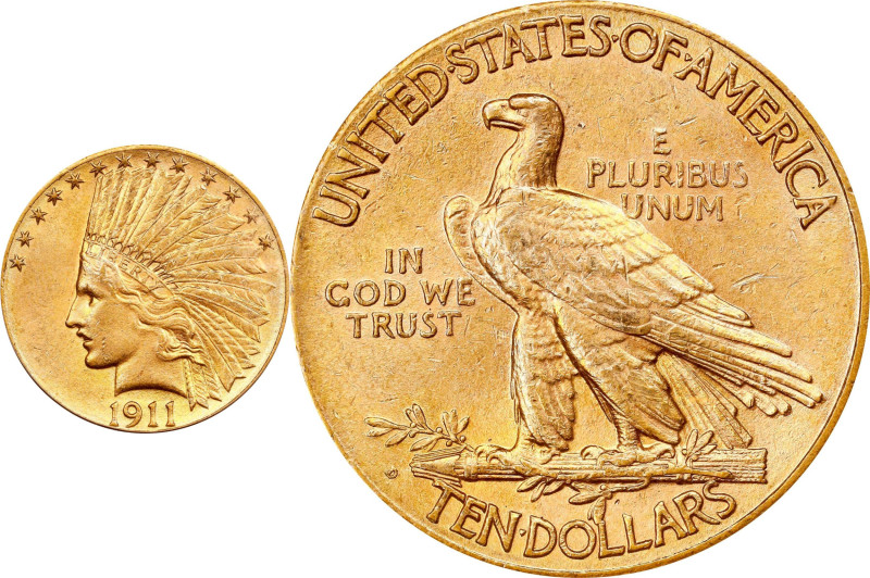 Low Mintage 1911-D Indian Eagle
Scarce and Attractive Mint State Preservation
...