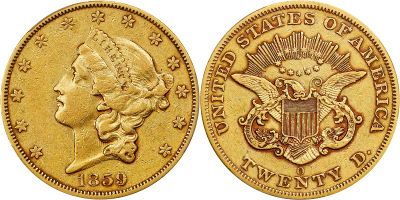 Key Date 1859-O Double Eagle Rarity
1859-O Liberty Head Double Eagle. Winter-2....