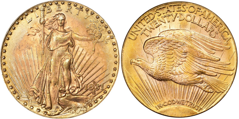 Key Date 1931-D Double Eagle
Elusive in All Grades Just 150 Known
1931-D Saint...