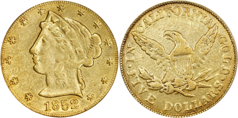 Rare Second Offering for the Elusive 1852 Wass, Molitor & Co. $5
1852 Wass, Mol...