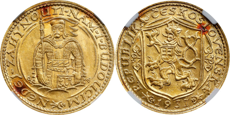 Exceptional Low Mintage Ducat Date
From a Mintage of only 324
CZECHOSLOVAKIA. ...