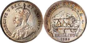 EAST AFRICA. Specimen Set (4 Pieces), 1922. George V. All PCGS Certified.
1) Shilling. Birmingham (Heaton) Mint. PCGS SPECIMEN-61. KM-21. 2) 50 Cents...