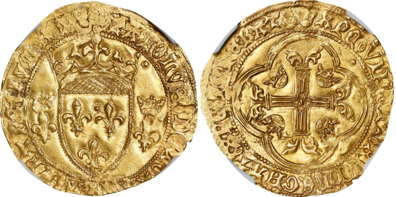 FRANCE. Ecu d'Or, ND (1422-61). Montpellier Mint. Charles VII. NGC MS-64.
Fr-30...