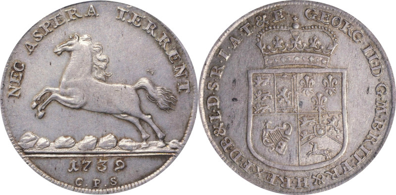 GERMANY. Brunswick-Luneburg: Hannover. Taler, 1739-CPS. Georg II August (George ...