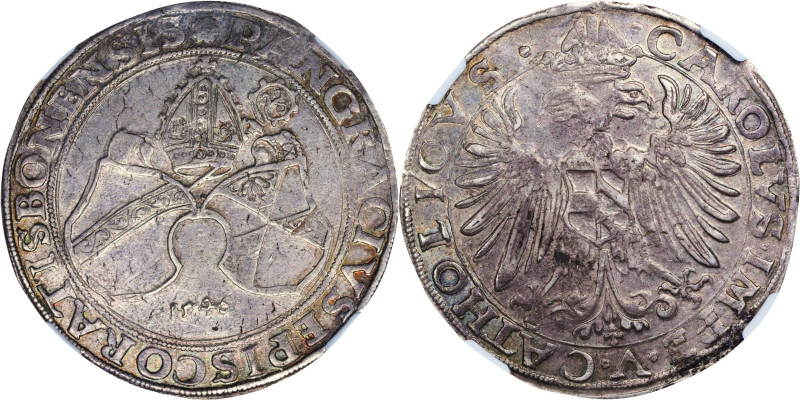 GERMANY. Regensburg. Guldiner, 1546. Regensburg Mint. Pankraz von Sinzenhofen (w...