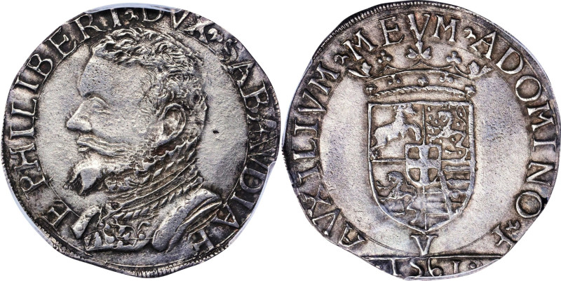 ITALY. Savoy. Bianco, 1561. Vercelli Mint. Emanuele Filiberto "the Ironheaded". ...