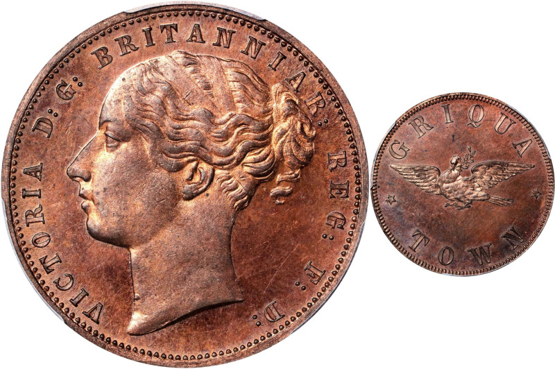 SOUTH AFRICA. Griquatown. Copper Penny Pattern, ND ("1890"). Berlin (Messrs. Ott...