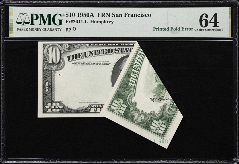 Fr. 2011-L. 1950A $10 Federal Reserve Note. San Francisco. PMG Choice Uncirculat...