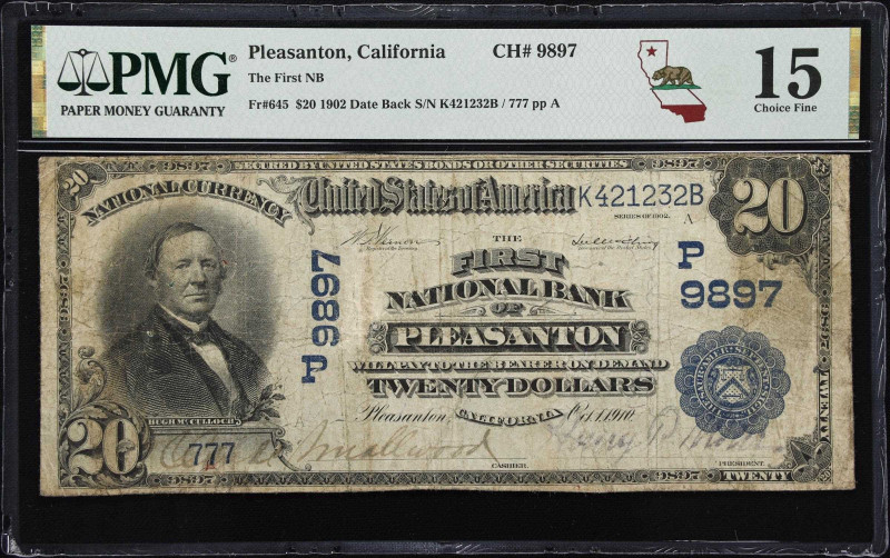 A Unique Date Back $20 from the Edge of Alameda County 
Pleasanton, California....