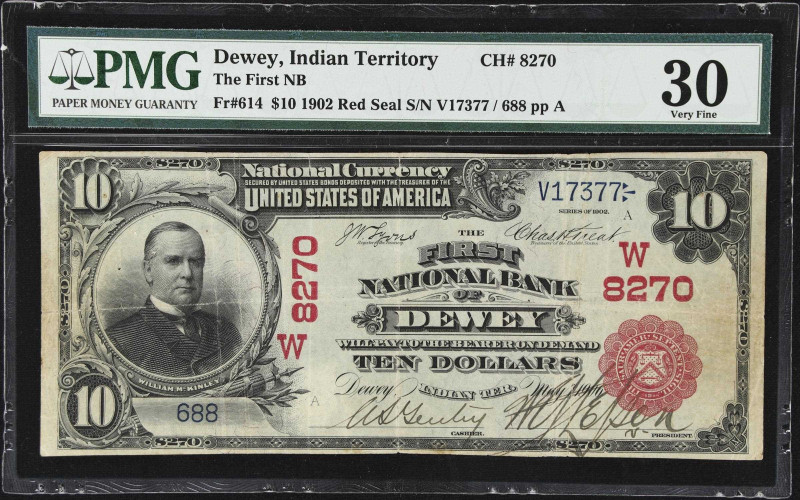 A Unique $10 Red Seal From Indian Territory 
The Sole Territorial Recorded by t...