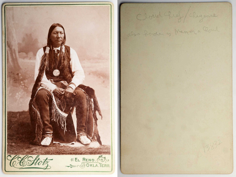 Undated (ca. 1889-1907) Studio Card of Cloud Chief, of the Cheyenne.
4.25 inche...