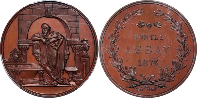 1875 United States Assay Commission Medal. JK AC-14. Rarity-5. Copper, Bronzed. ...