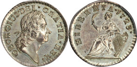 Beautiful and Rare Hibernia Farthing in Silver
1723 Wood's Hibernia Farthing. Martin 3.2-Bc.10, W-12500. Rarity-5. Silver. MS-63 (PCGS).
75.62 grain...