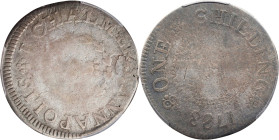 1783 John Chalmers Shilling. W-1785. Rarity-4+. Birds, Short Worm. AG-3 (PCGS).
A noteworthy offering for the scarce Short Worm variant of John Chalm...