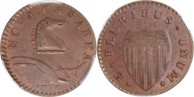 Finest Known Maris 24-P New Jersey
A Newcomer to the Census First Appearance in the Modern Market
1786 New Jersey Copper. Maris 24-P, W-4965. Rarity...