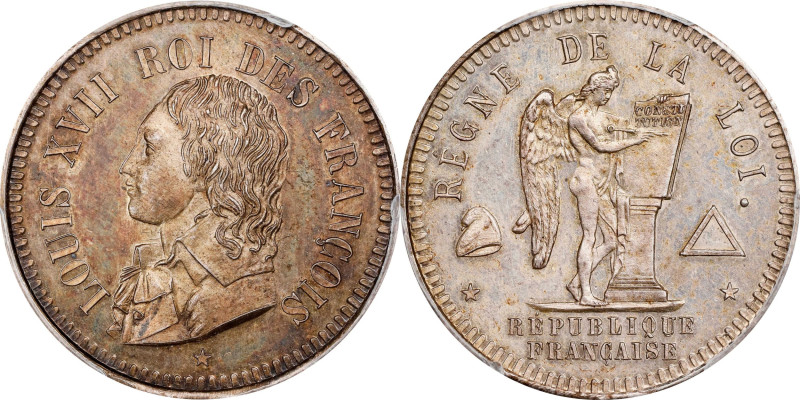 FRANCE. Constitution. Silver Fantasy or Medallic Trial, ND ("1794") (ca. late 19...