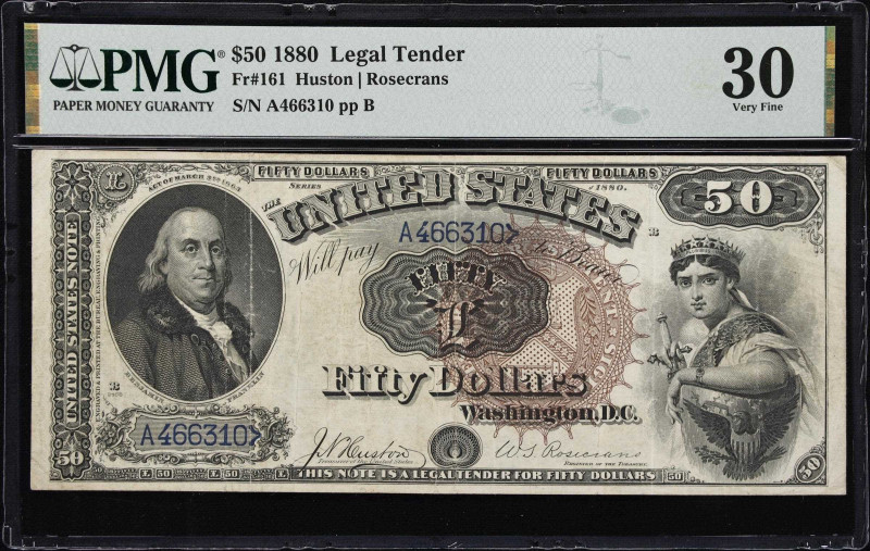 Fr. 161. 1880 $50 Legal Tender Note. PMG Very Fine 30.
By any objective measure...