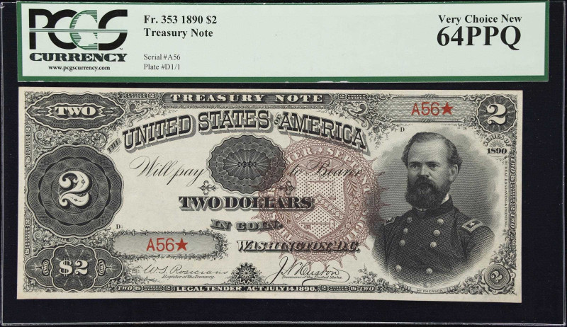 Exceptional McPherson Fr. 353 $2 Treasury Note 
Among the Lowest Serial Numbers...