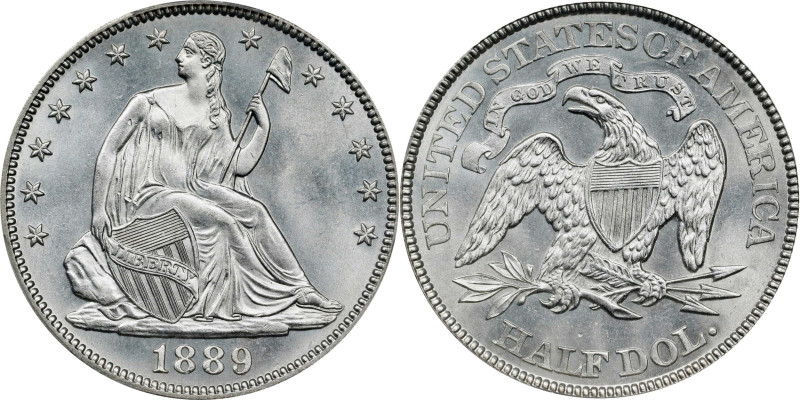 1889 Liberty Seated Half Dollar. WB-101. MS-66 (PCGS).
Liberty Seated half doll...