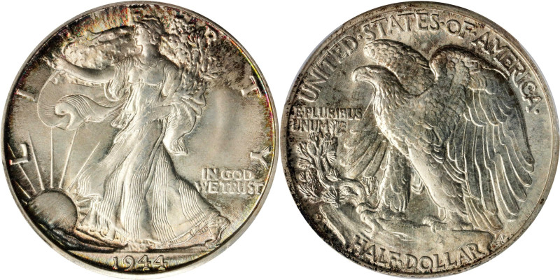 1944-D Walking Liberty Half Dollar. MS-67+ (PCGS). CAC.
Bright, glittering silv...