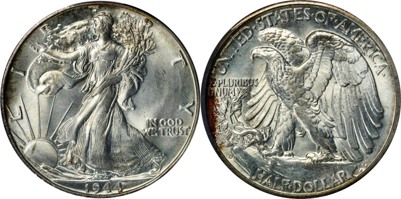 1944-D Walking Liberty Half Dollar. MS-67+ (CACG).
This awe inspiring Superb Ge...