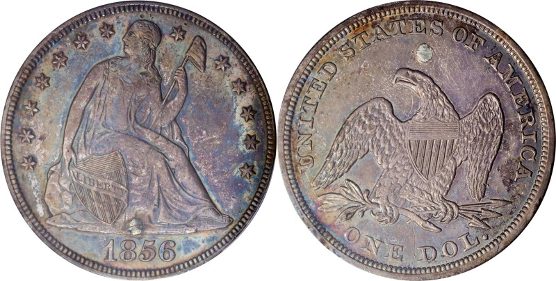 1856 Liberty Seated Silver Dollar. OC-1. Rarity-2. AU Details--Plugged (PCGS).
...