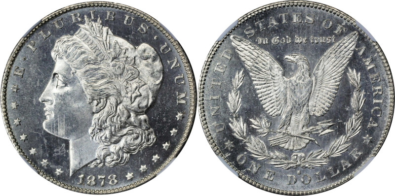 1878-S Morgan Silver Dollar. MS-66 PL (NGC).
A lovely example, highly prooflike...