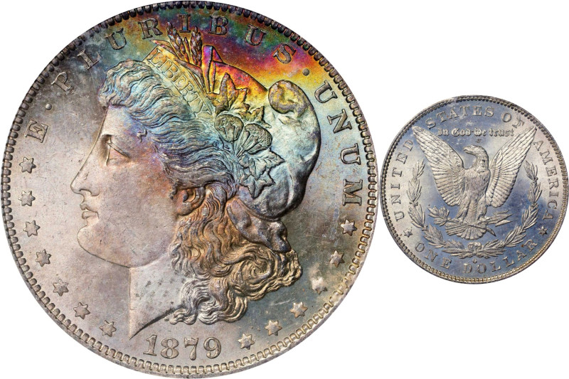 1879-O Morgan Silver Dollar. MS-66 (ICG).
A very scarce issue in this lofty gra...