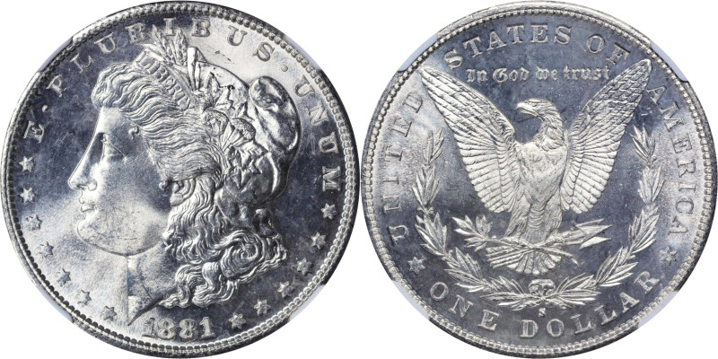 1881-S Morgan Silver Dollar. MS-68 (NGC).
A dazzling Ultra Gem to represent Ame...