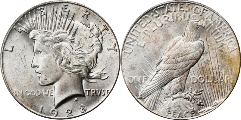 1928 Peace Silver Dollar. MS-65 (PCGS). CAC.
This impressive satin white Gem is...