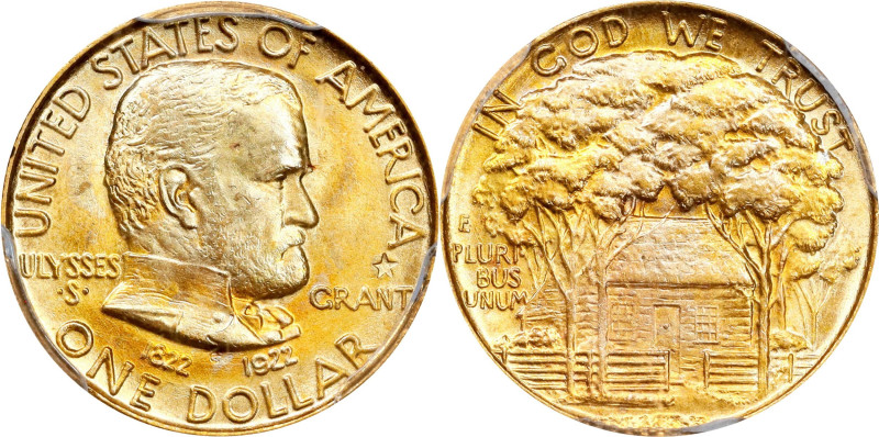 1922 Grant Memorial Gold Dollar. Star. MS-67+ (PCGS).
A wonderful Superb Gem ex...