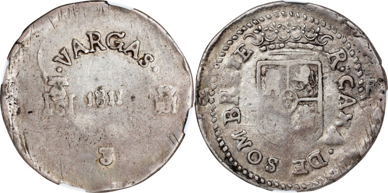 MEXICO. War of Independence. Sombrerete de Vargas. 8 Reales, 1811. Ferdinand VII...