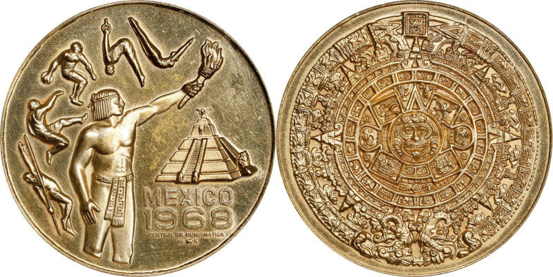 MEXICO. Games of the XIX Olympiad Gold Medal, 1968. PCGS SPECIMEN-63.
Grove-101...