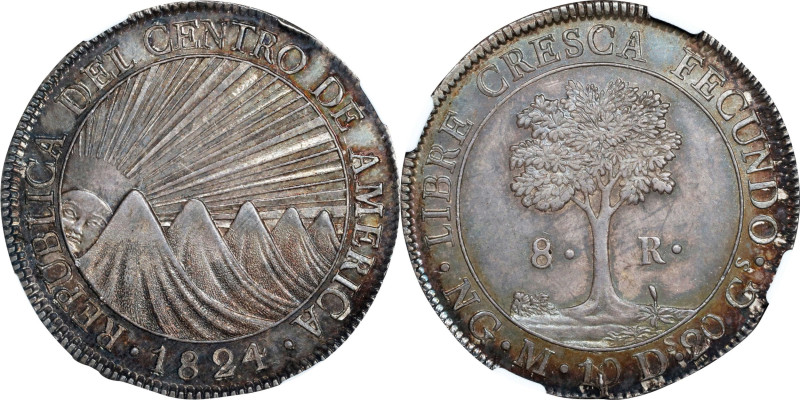 Deeply Toned Near-Gem Guatemalan 8 Reales
GUATEMALA. Central American Republic....