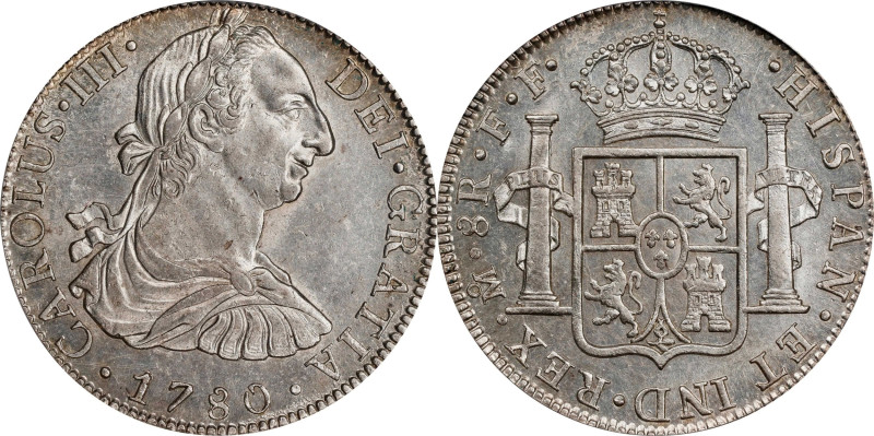 MEXICO. 8 Reales, 1780-Mo FF. Mexico City Mint. Charles III. PCGS MS-63.
KM-106...