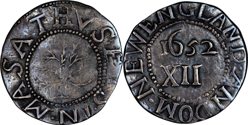 "1652" (ca. 1963?) Oak Tree Shilling. Struck Copy. Newman Fabrication OD. AU-55 ...