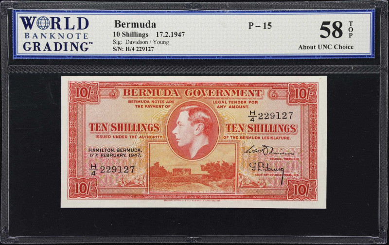 BERMUDA. Lot of (3). Bermuda Government & Bermuda Monetary Authority. 5 & 10 Shi...