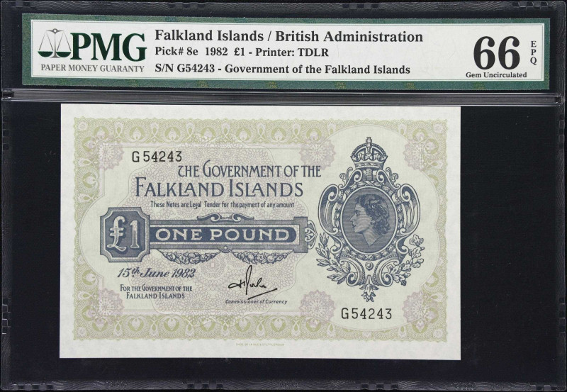 FALKLAND ISLANDS. Government of the Falkland Islands. 1 Pound, 15.6.1982. P-8e. ...