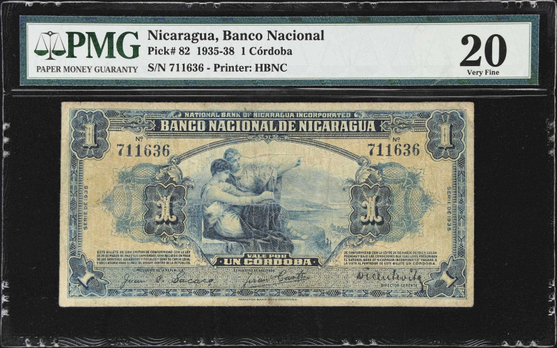 NICARAGUA. Banco Nacional de Nicaragua. 1 Cordoba, 1935. P-82. PMG Very Fine 20....