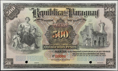 PARAGUAY. Republica del Paraguay. 500 Pesos, 1923. P-154s. Specimen. Uncirculated.

Estimate: $150.00- $250.00