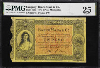 URUGUAY. Banco Maua & Ca. 1 Peso, 26.10.1875. P-S303. PMG Very Fine 25.
PMG Comments "Rust."

Estimate: $200.00- $400.00