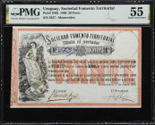 URUGUAY. Sociedad Fomento Territorial. 20 Pesos, 1.6.1868. P-S482. PMG About Uncirculated 55.

Estimate: $80.00- $160.00