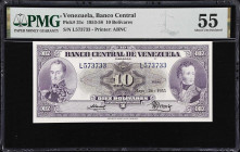 VENEZUELA. Lot of (3). Banco Central de Venezuela. 10 Bolivares, 1955. P-31c. Consecutive. PMG About Uncirculated 55.
Serial numbers L573733-735.

...